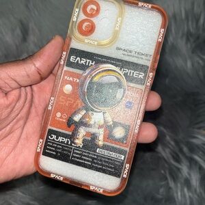 Space-Themed iPhone Case - Orange